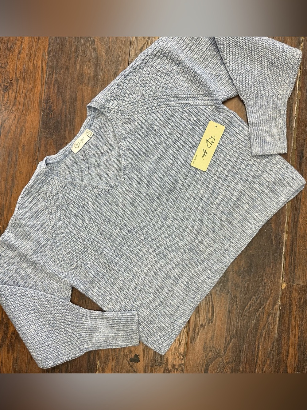 RD Style Light Blue V-Neck Pullover Sweater